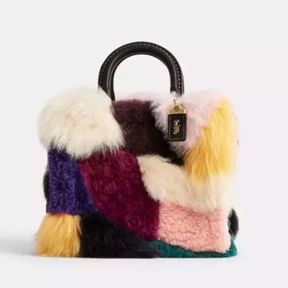 Coach Rogue 20 With Patchwork Shearling NWT Style CN592